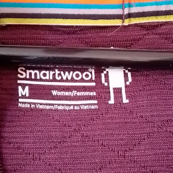 Smart wool diamond peak quilted hoodie heathered purple medium - Picture 8 of 9